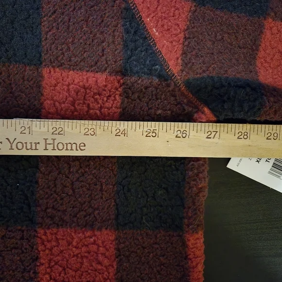 Wrangler NWT Womems Buffalo Plaid Sherpa Sweater 1/4 Zip Size XL - Picture 11 of 14